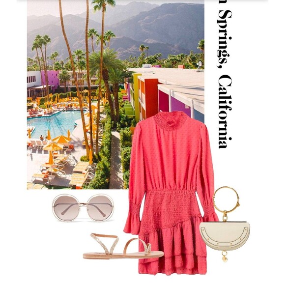 Inca Red Mini Dress - M - Picture 1 of 5